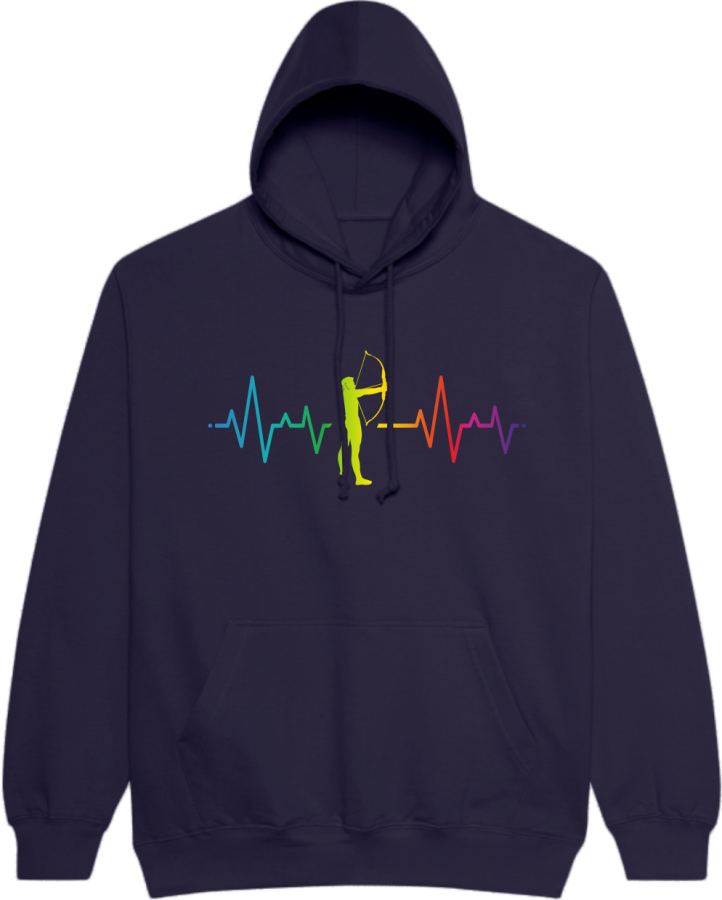 Bogensport Hoodie "Heartbeat" Motiv 7